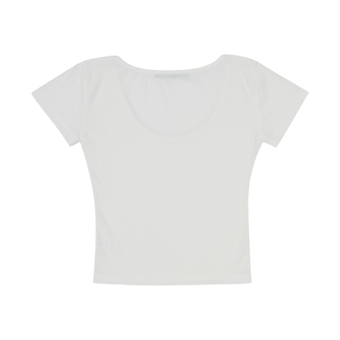 (W) 보헤미안 서울 베이직 하프 립 티셔츠 아이보리((W) Bohemian Seoul Basic Half Ribbed T-Shirts Ivory) - 2