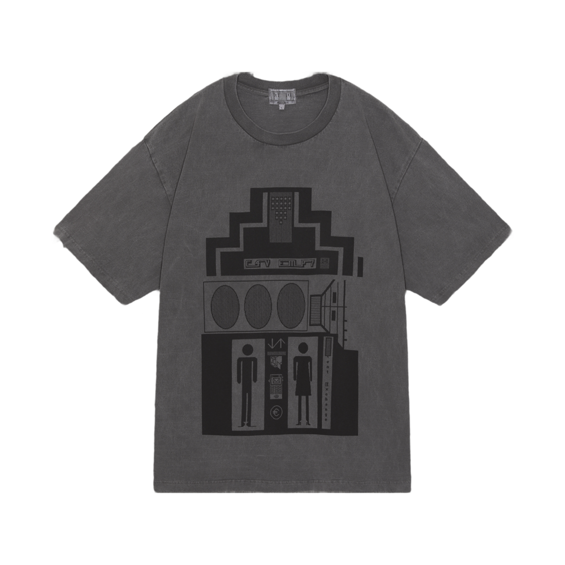 카브엠트 오버다이 C4V Emp7 티셔츠 차콜 - 24FW