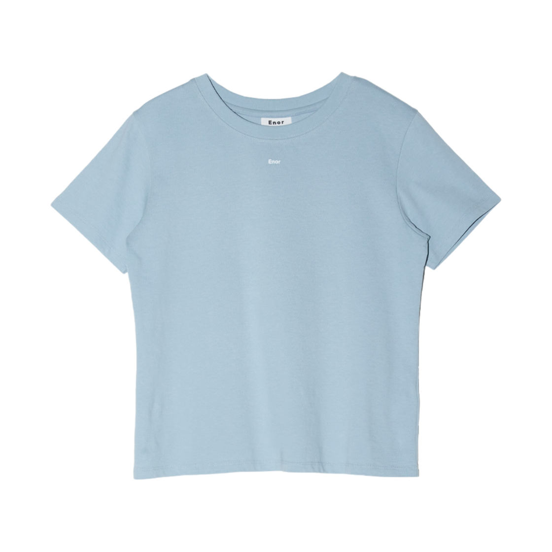 엔오르 우먼 베이직 크롭 티셔츠  블루(Enor Women Basic Enor Crop T Shirt  Blue)