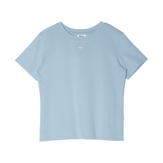 BESSTS001BL Enor Women Basic Enor Crop T Shirt  Blue