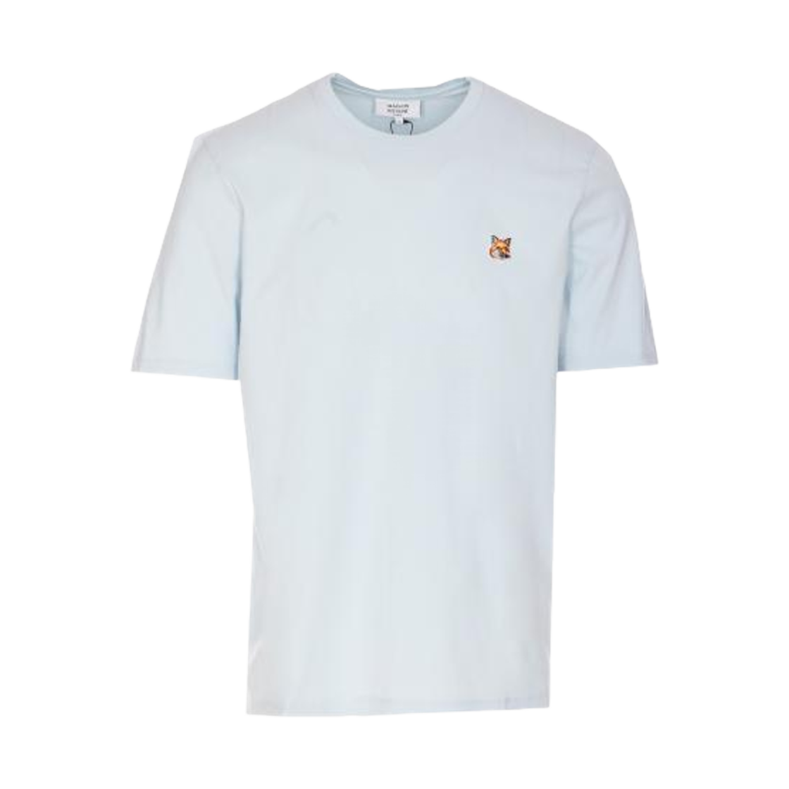 LM00104KJ0008-0072 Maison Kitsune Fox Head Patch Regular T-Shirt Cirrus Blue