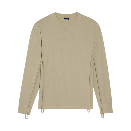 Jacquemus Le T-Shirt Camargue Manches Longues Piped Long Sleeve T-Shirt Light Khaki