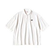 Kapital Dry Pique Box Polo Piano Embroidery White