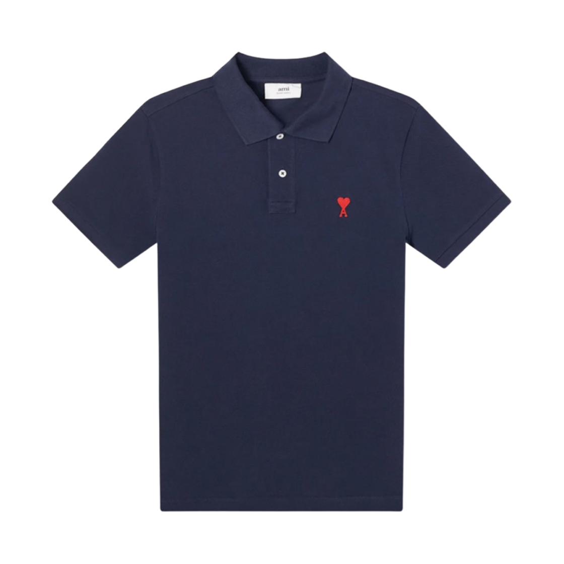 아미 스몰 하트 로고 폴로 티셔츠 네이비 마린 - 21SS(AMI de Coeur Polo Shirt Navy Marine - 21SS) - 1