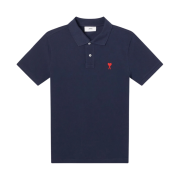 AMI de Coeur Polo Shirt Navy Marine - 21SS