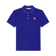 Maison Kitsune Fox Head Patch Classic Polo Deep Blue