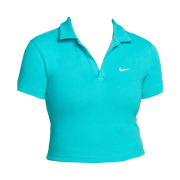 (W) Nike NSW Essential Short Sleeve Polo Top Dusty Cactus Sail - Asia