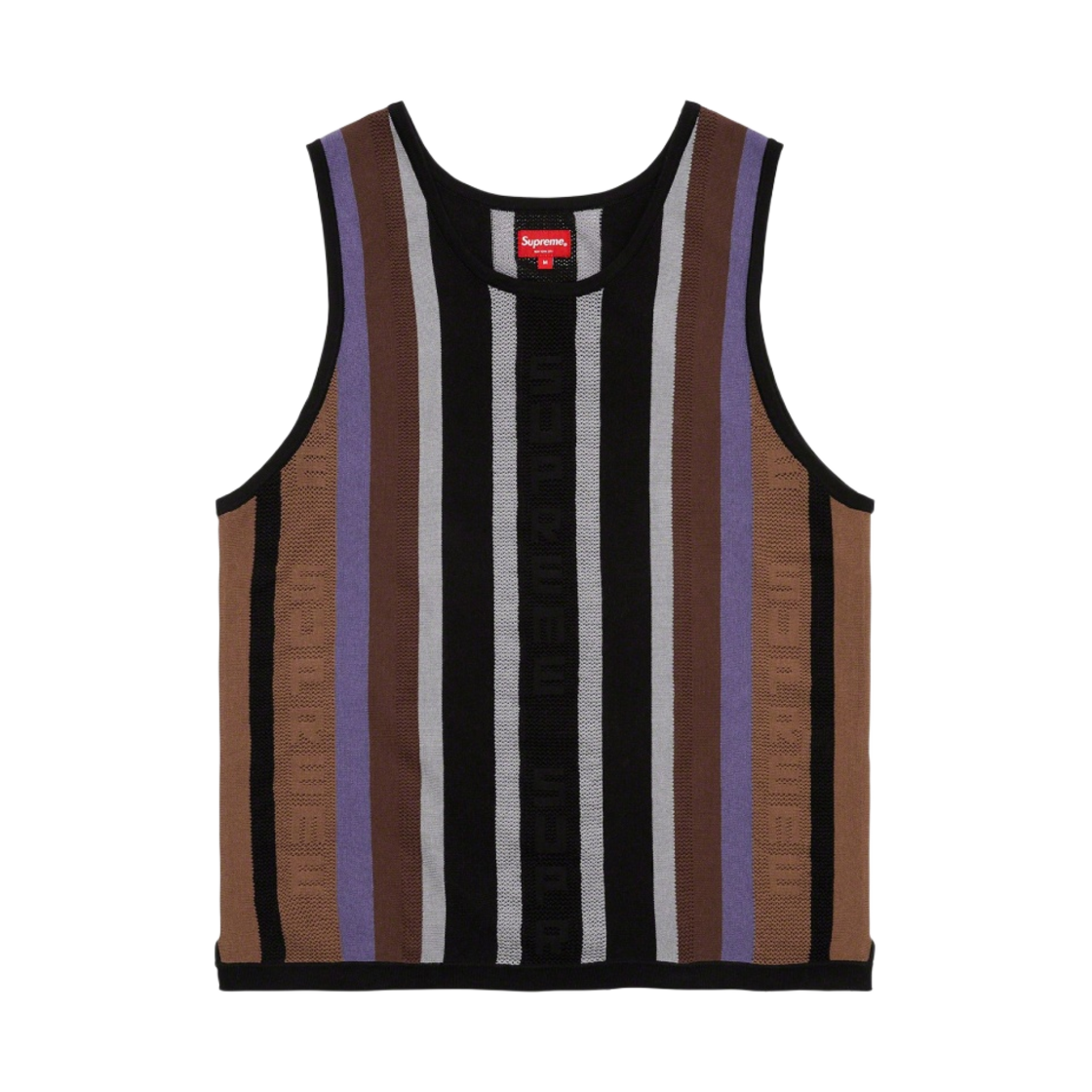 슈프림 니트 스트라이프 탱크탑 블랙 - 23SS(Supreme Knit Stripe Tank Top Black - 23SS) - 1