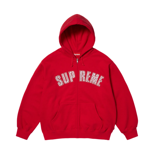 슈프림 필드 집업 후드 스웨트셔츠 더스티 퍼플 - 24FW