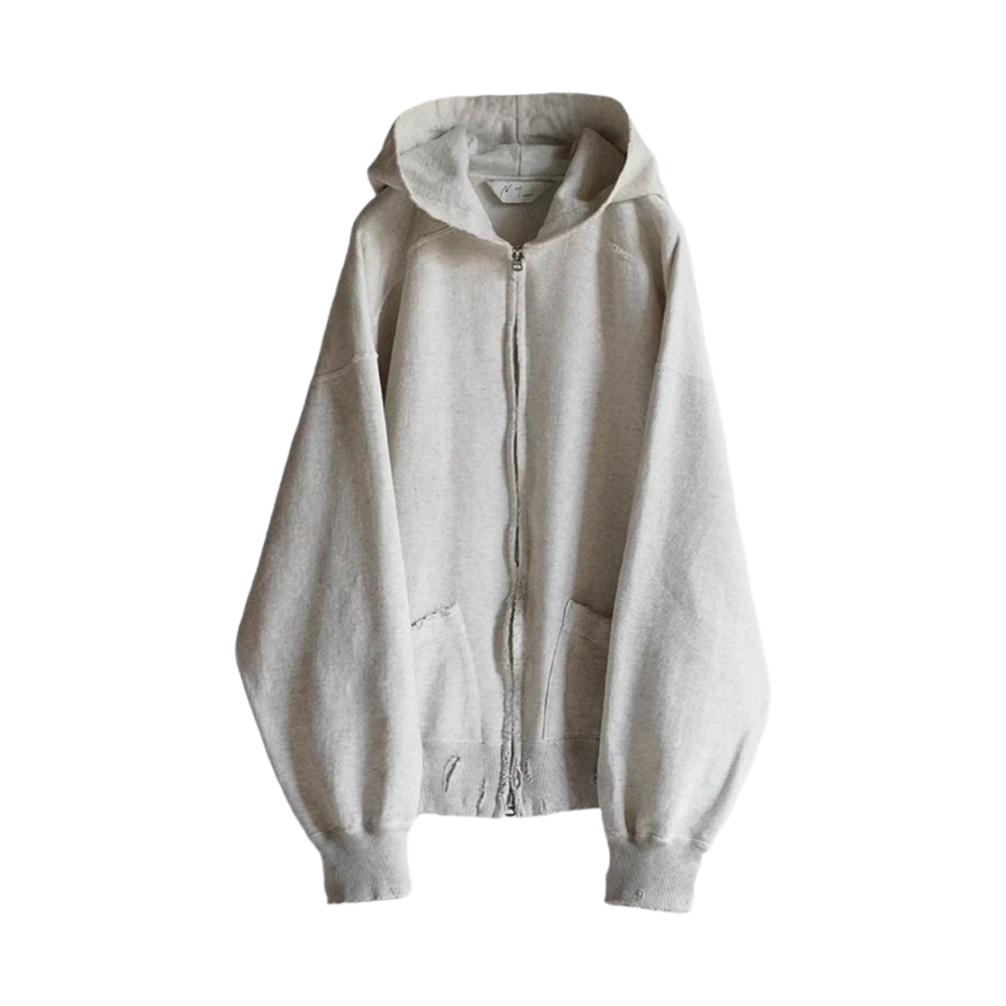 トップス ancellm crash zip hoodie Heather White 2 ANCELLM（アンセルム） 2024SS 24SS CRASH ZIP HOODIE