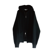 Ancellm Crash Zip Hoodie Black