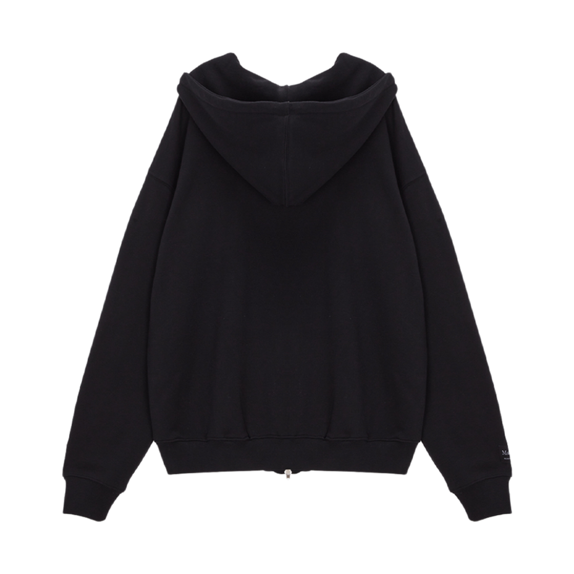 (W) 마뗑킴 마뗑 크레센도 로고 후디 집업 점퍼 블랙((W) Matin Kim Matin Crescendo Logo Hoody Zip Up Jumper Black) - 2