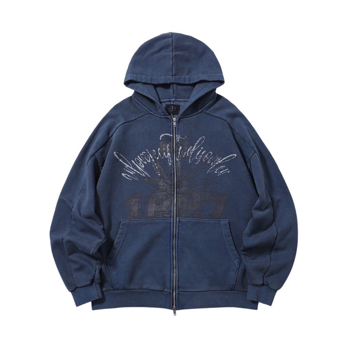 비피투디스오더 OG 피그먼트 97/98 후드집업 딥 블루(BP2DISORDER OG Pigmented 97/98 Hood Zipup Deep blue)