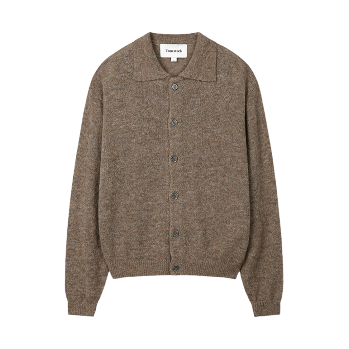 토니웩 베이비 알파카 모헤어 칼라 가디건 멜란지 베이지(Tonywack Baby Alpaca Mohair Collar Cardigan Melange Beige)