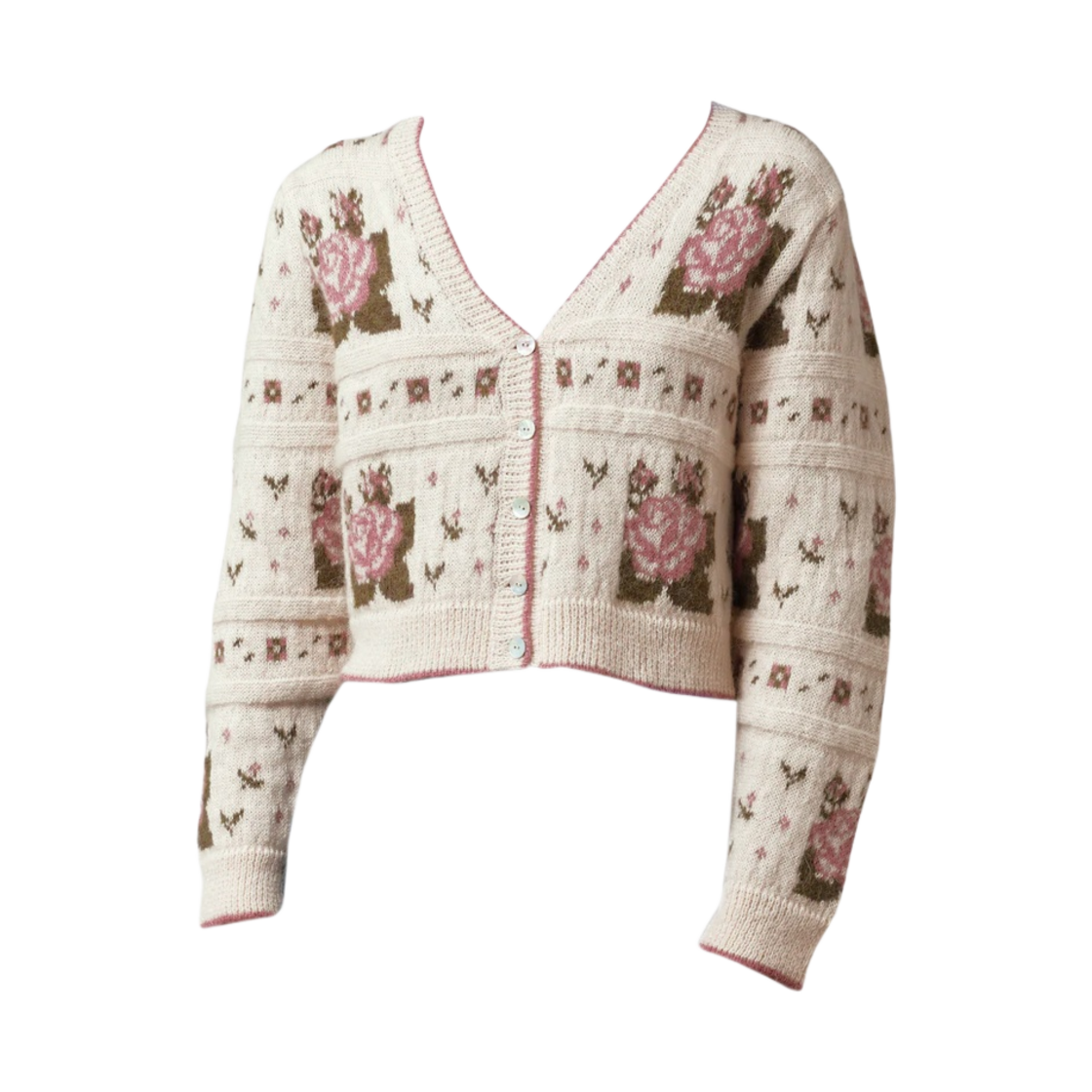 (W) 루즈 레오라 가디건 에크루((W) Rouje Leora Cardigan Ecru)