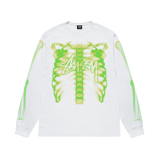 Stussy Rib Cage LS T-Shirt White