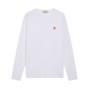Maison Kitsune Fox Head Patch Regular Long Sleeve T-Shirt White