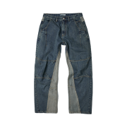 ETCE Curved Panel Denim Pants Blue