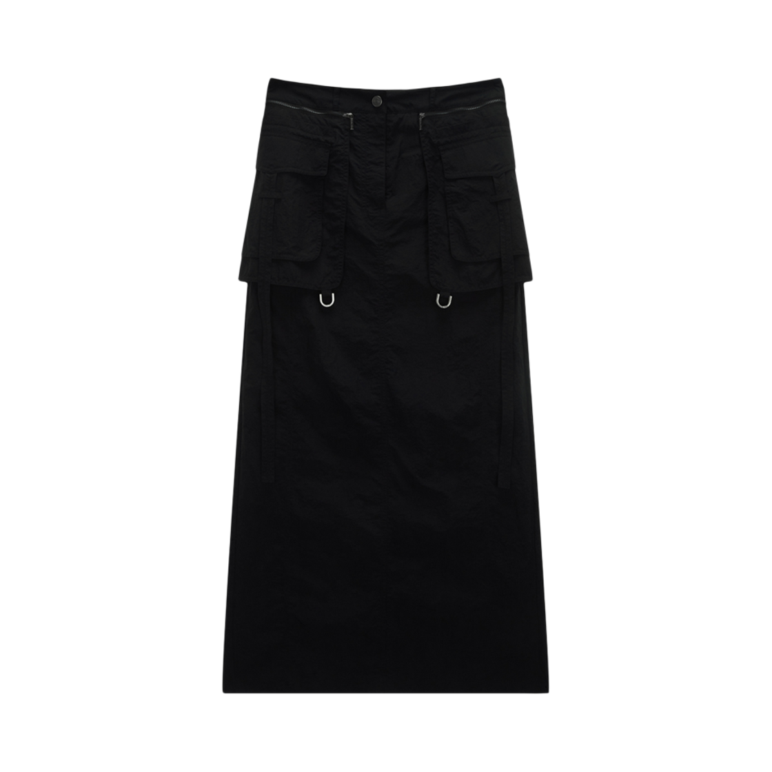 MK2434SK010MBB (W) Matin Kim Pocket Layered Maxi Skirt Black
