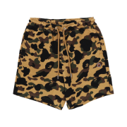 BAPE 1st Camo Jacquard One Point Relaxed Fit Sweatshorts Yellow