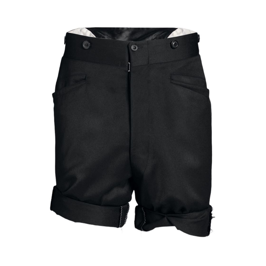 (W) 메종 마르지엘라 어나니미티 오브 더 라이닝 쇼츠 블랙 버건디((W) Maison Margiela Anonymity Of The Lining Shorts Black Burgundy) - 1