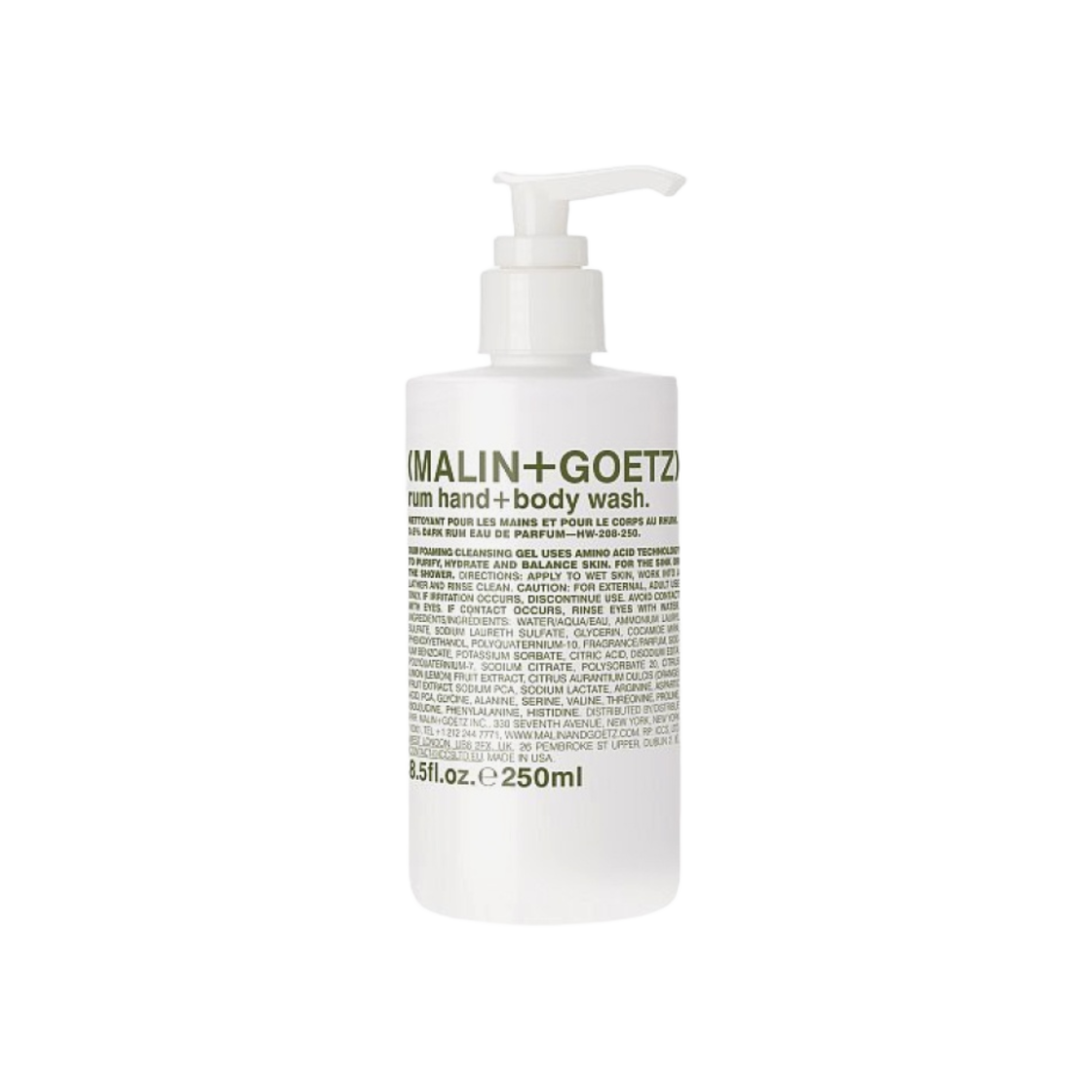 멜린앤게츠 럼 핸드 + 바디 워시 250ml(Malin+Goetz Rum Hand + Body Wash 250ml)