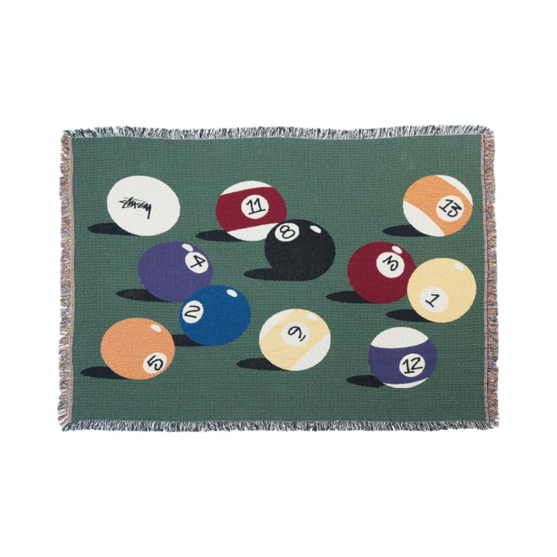 138800 Stussy Billiards Tapestry Blanket Green
