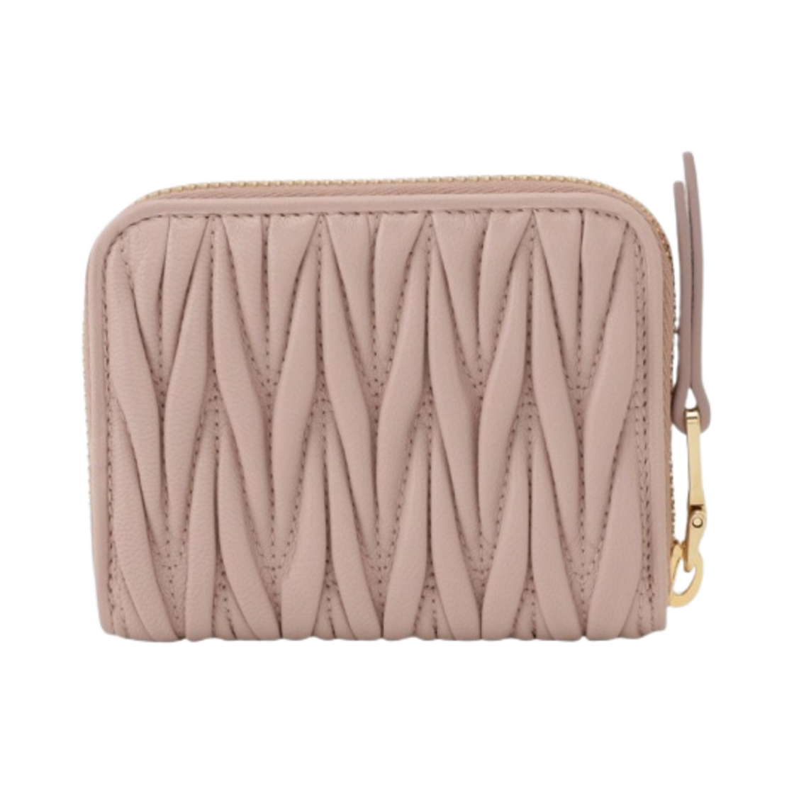 5MM268-N88-F0D91 Miu Miu Matelasse Nappa Leather Coin Purse Opal - #2