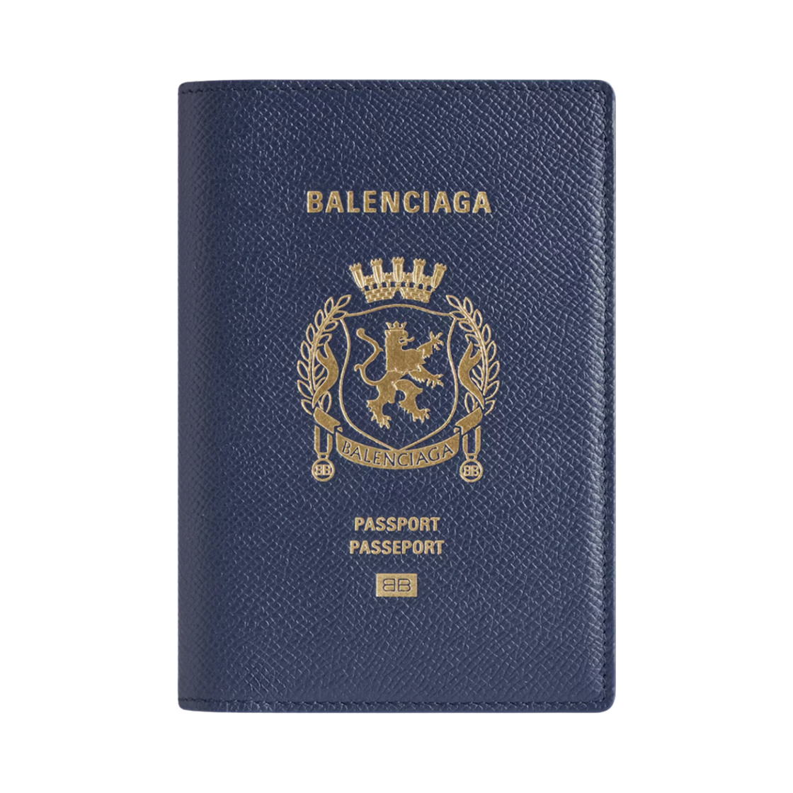 7877422AA3R4734 Balenciaga Passport Holder Blue