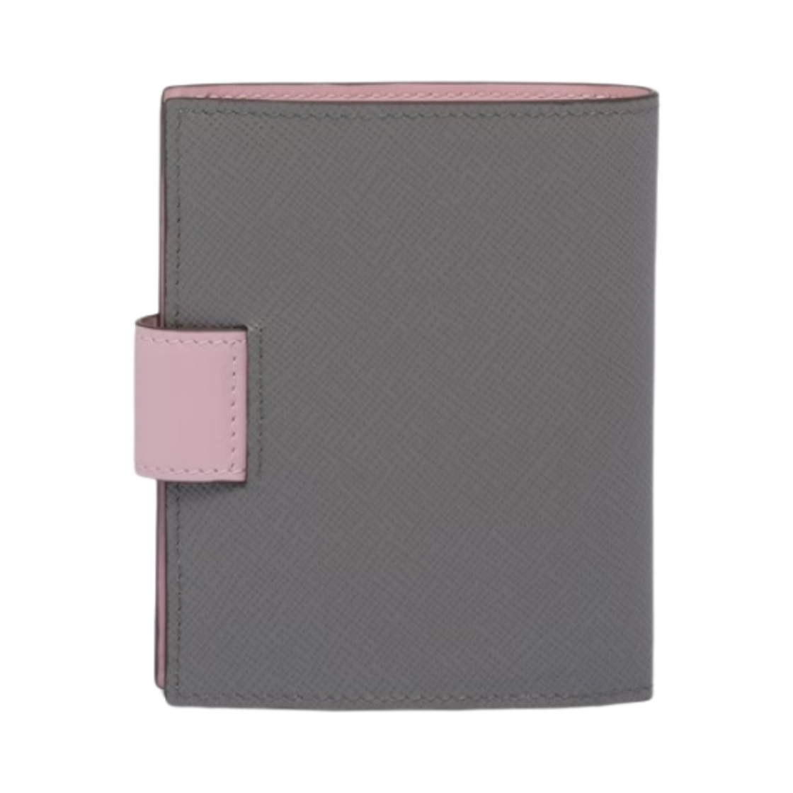 프라다 사피아노 스몰 스무스 사피아노 레더 반지갑 슬레이트 그레이 앨러배스터 핑크(Prada Small Smooth and Saffiano Leather Wallet Slate Gray Alabaster Pink) - 3