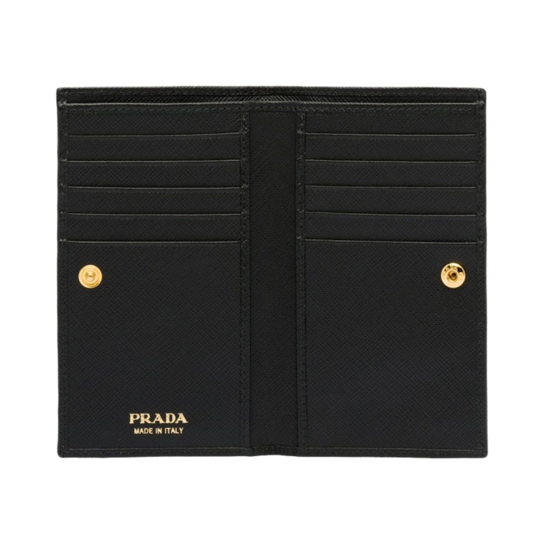 프라다 사피아노 메탈 로고 반지갑 블랙(Prada Saffiano Metal Logo Wallet Black) - 2