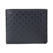 Gucci Micro GG Ssima Bi-Fold Wallet Navy