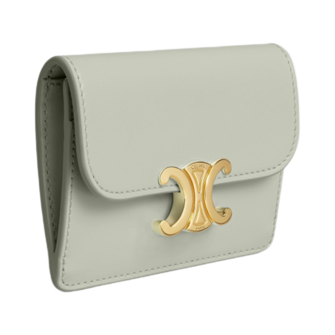 셀린느 카드 홀더 플랩 트리옹프 샤이니 카프스킨 라이트 클레이(Celine Card Holder with Flap Triomphe in Shiny Calfskin Light Clay) - 2