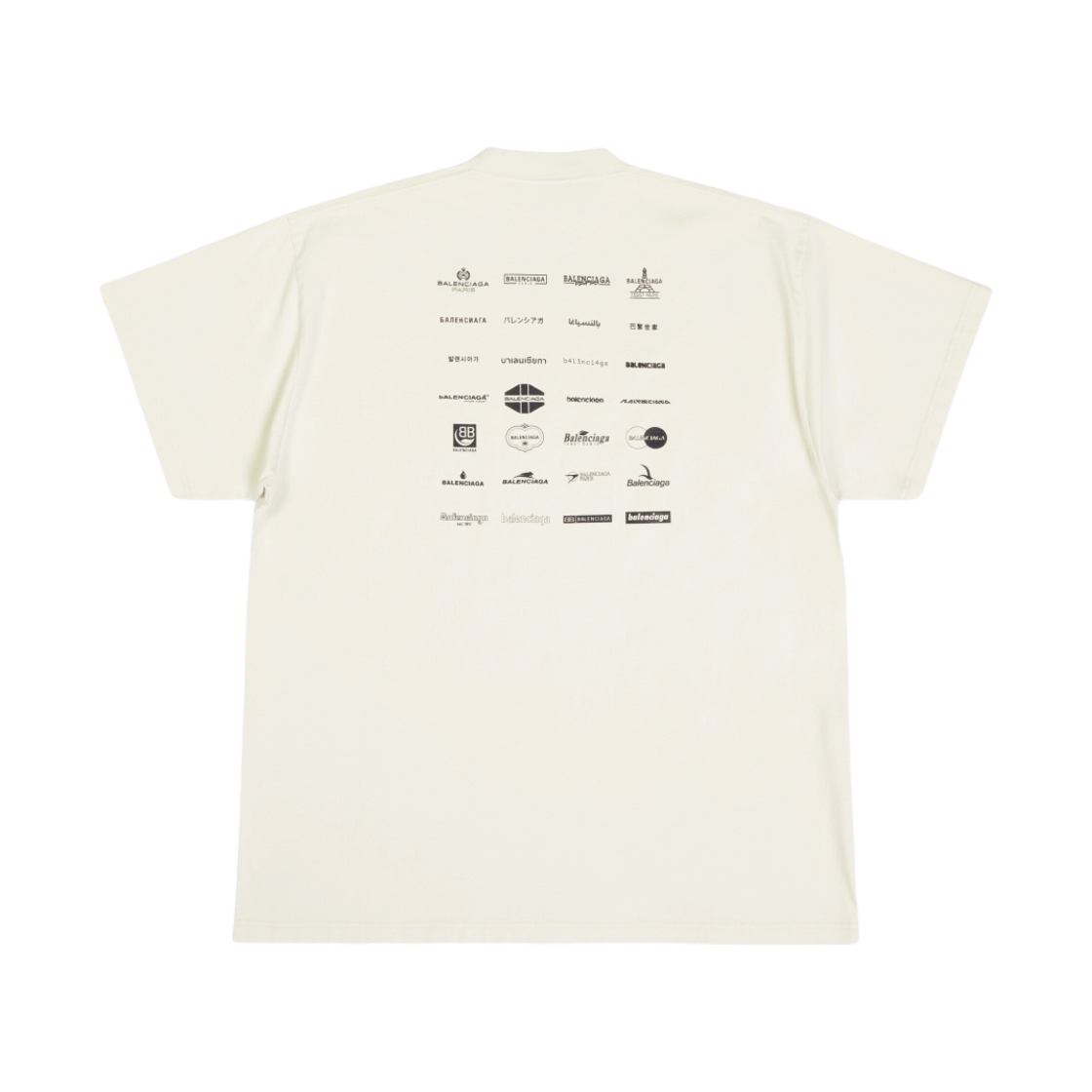 발렌시아가 아카이브 로고 티셔츠 오버사이즈 라이트 베이지(Balenciaga Archives Logos T-Shirt Oversized Light Beige) - 2