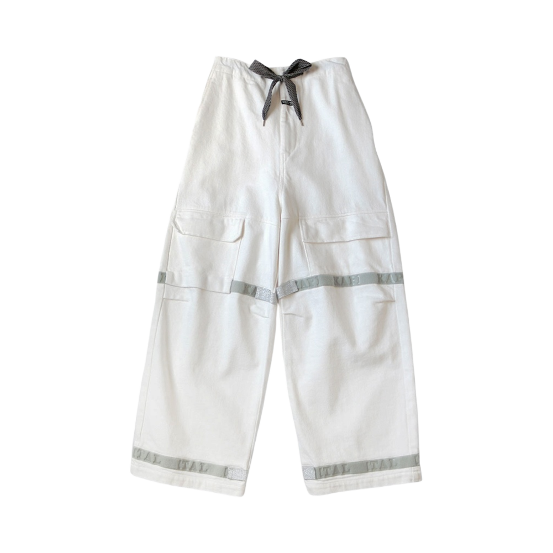 (W) 캐피탈 스트롱 트위스트 헤비 드릴 누벨 셔틀 팬츠 화이트((W) Kapital Strong Twist Heavy Drill Nouvelle Shuttle Pants White) - 1