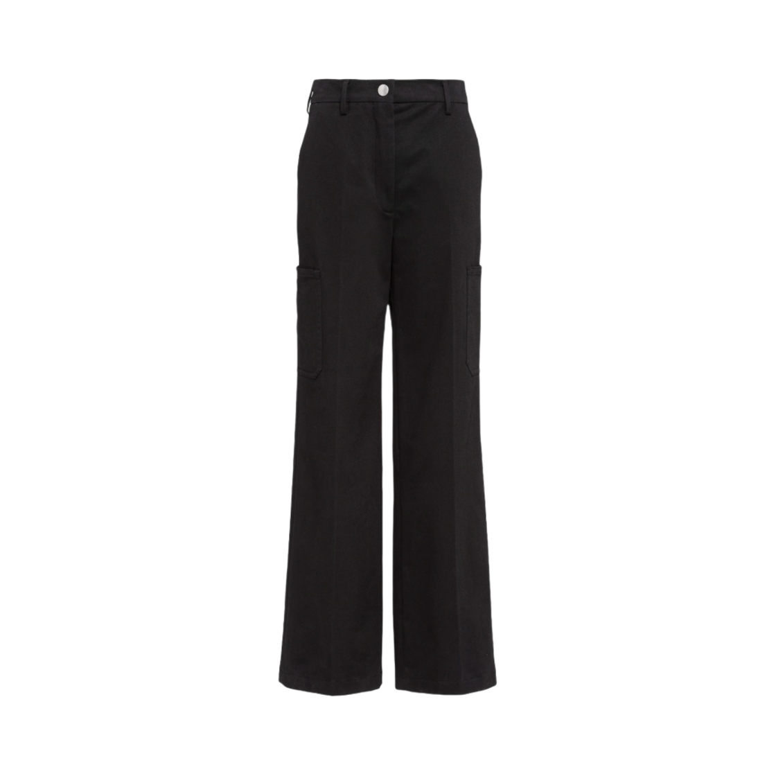 (W) 프라다 스트래치 개버딘 팬츠 블랙((W) Prada Stretch Gabardine Pants Black) - 1