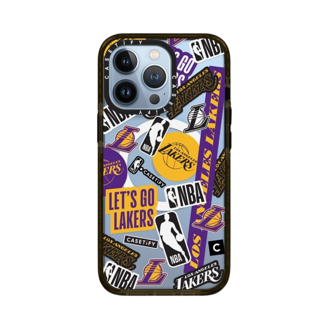 케이스티파이 x NBA 아이폰 레이커스 매니아 케이스 클리어 블랙(Casetify x NBA iPhone Lakers Mania Case Clear Black) - 2