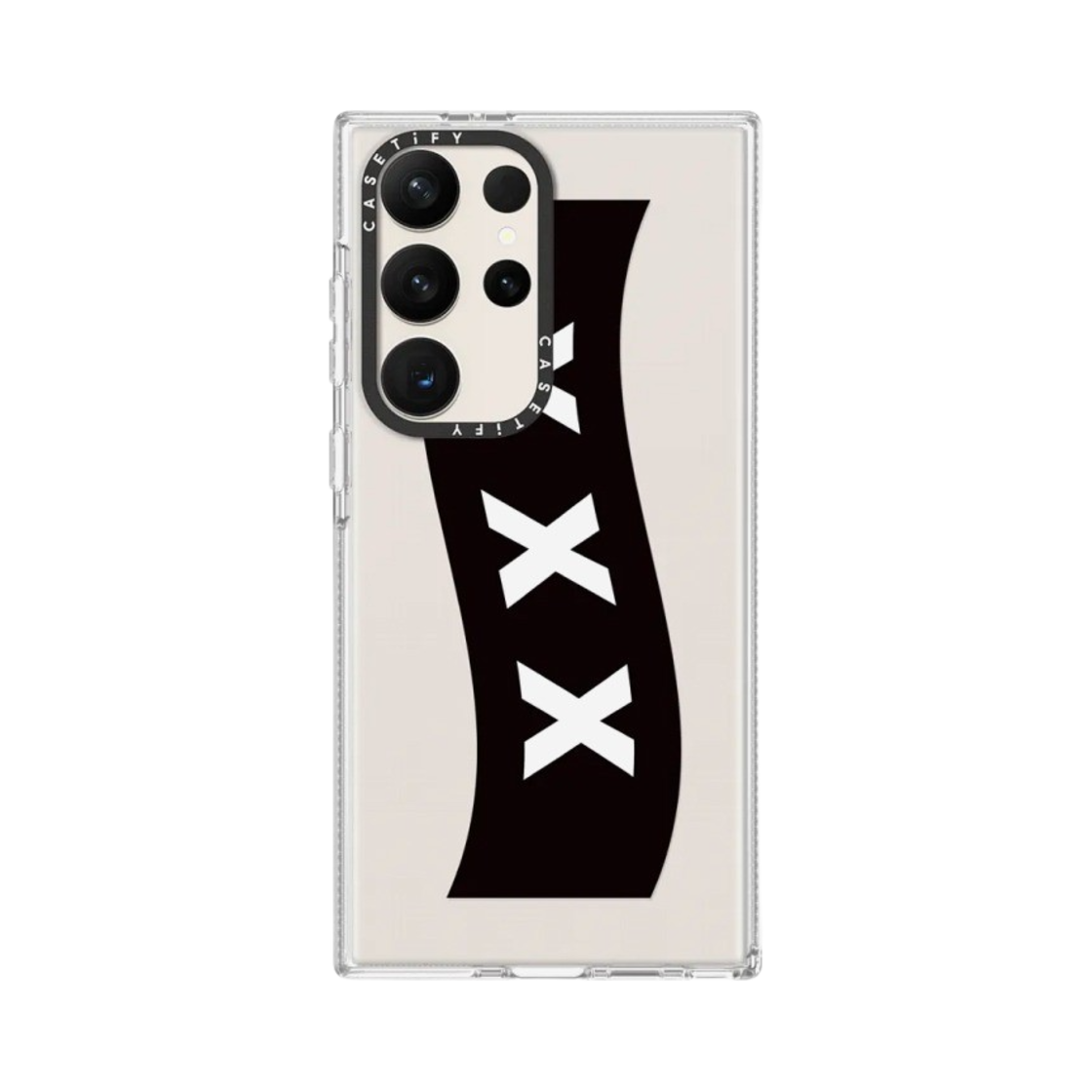 케이스티파이 x 프라그먼트 x 갓 셀렉션 XXX 박스 로고 블랙 갤럭시 케이스 클리어(Casetify x Fragment x God Selection XXX Box Logo Black Galaxy Case Clear) - 1
