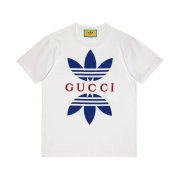 Gucci x Adidas Cotton Jersey T-Shirt White