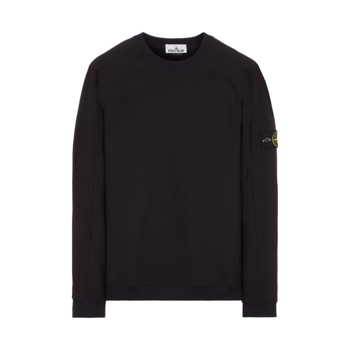 781560653-V0029 Stone Island 60653 Nylon Technical Fleece Crewneck Sweatshirt Black - 23SS