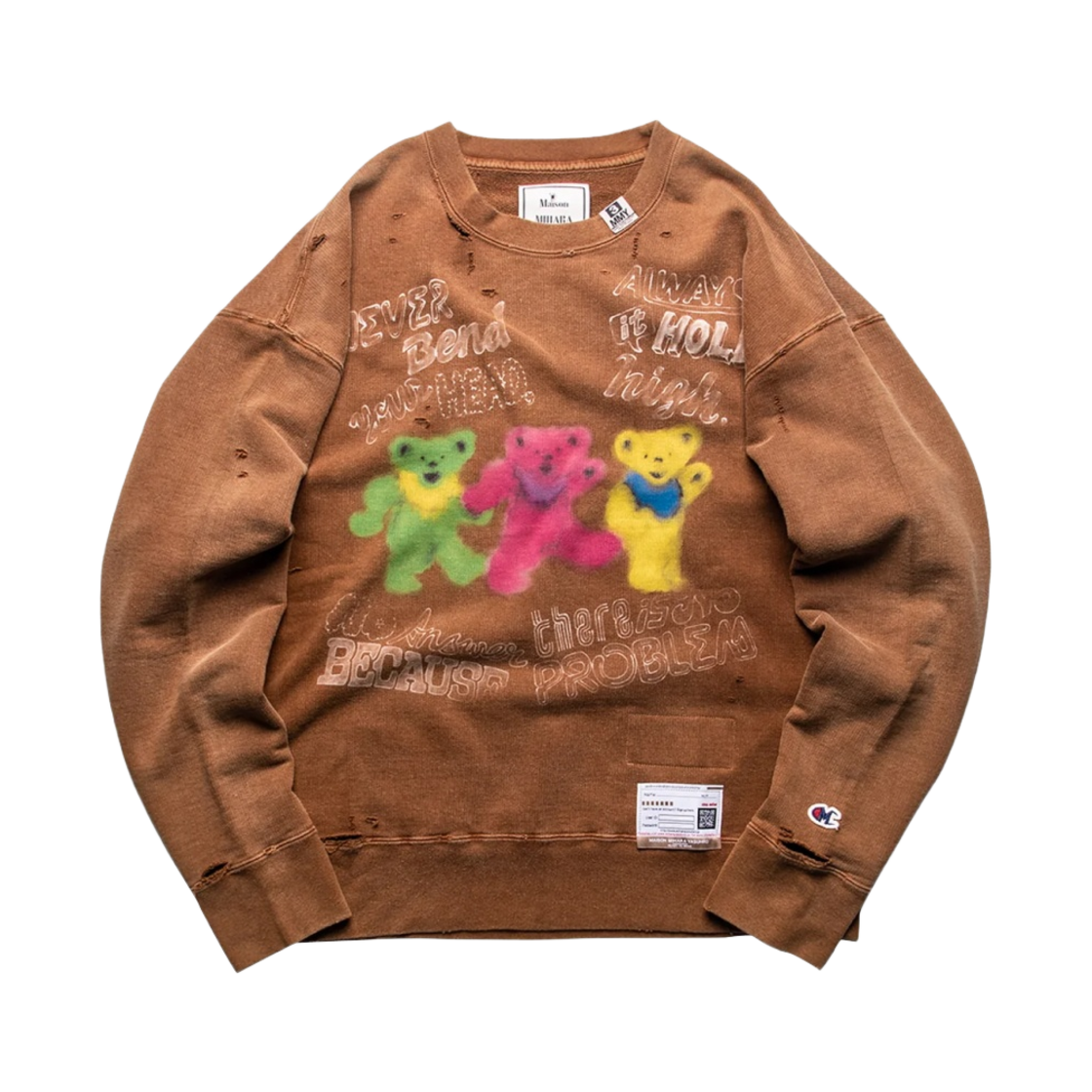 메종 미하라 야스히로 디스트레스드 풀오버 브라운(Maison Mihara Yasuhiro Distressed Pullover Brown) - 1