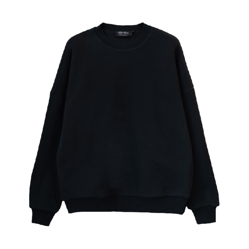 샤카웨어 더블레이어 가먼트다이 크루넥 스웻 블랙(Shaka Wear Double Layer Garment Dye Crewneck Black)