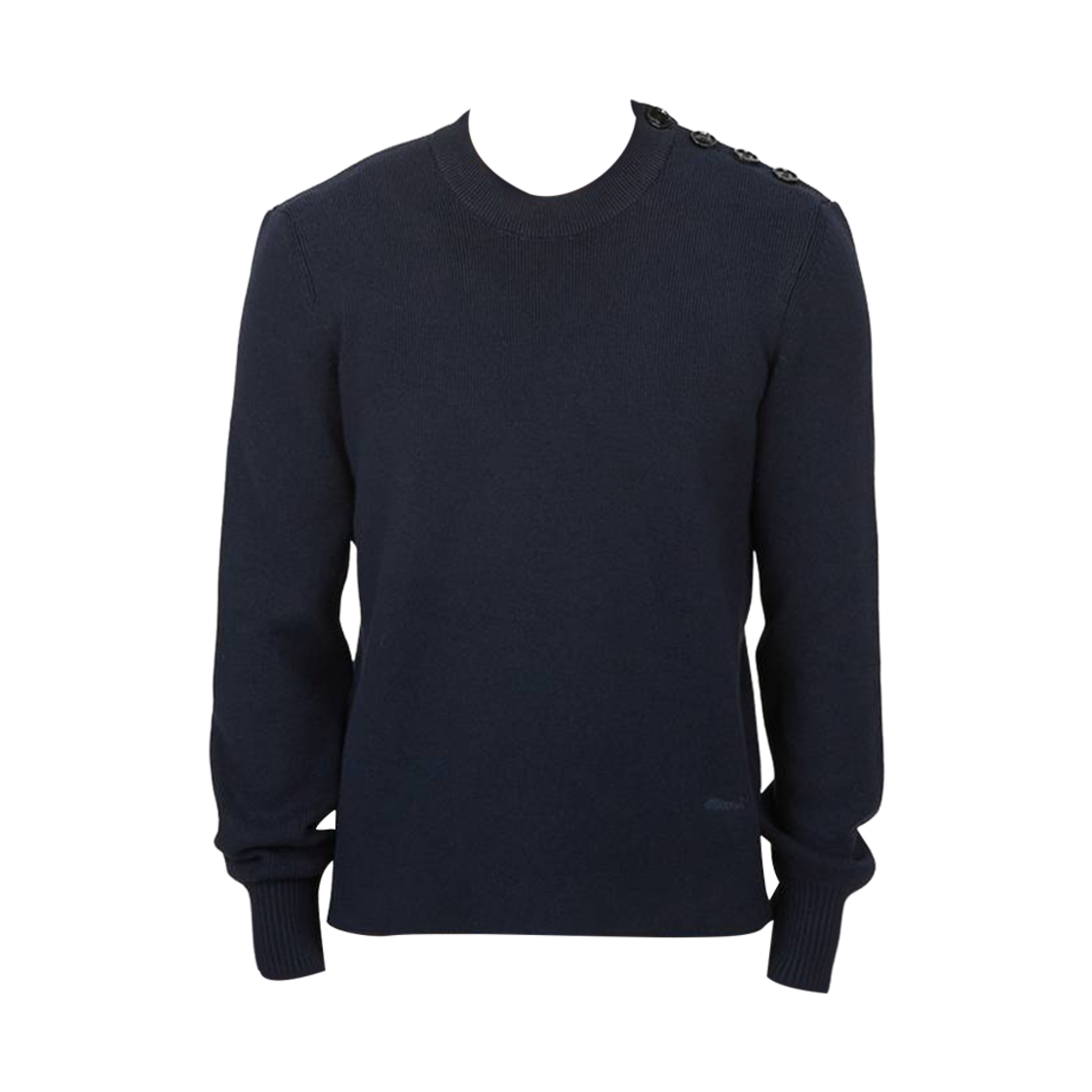 HKS039-KN0055-4011 AMI Cotton Merino Wool Knit Navy Blue