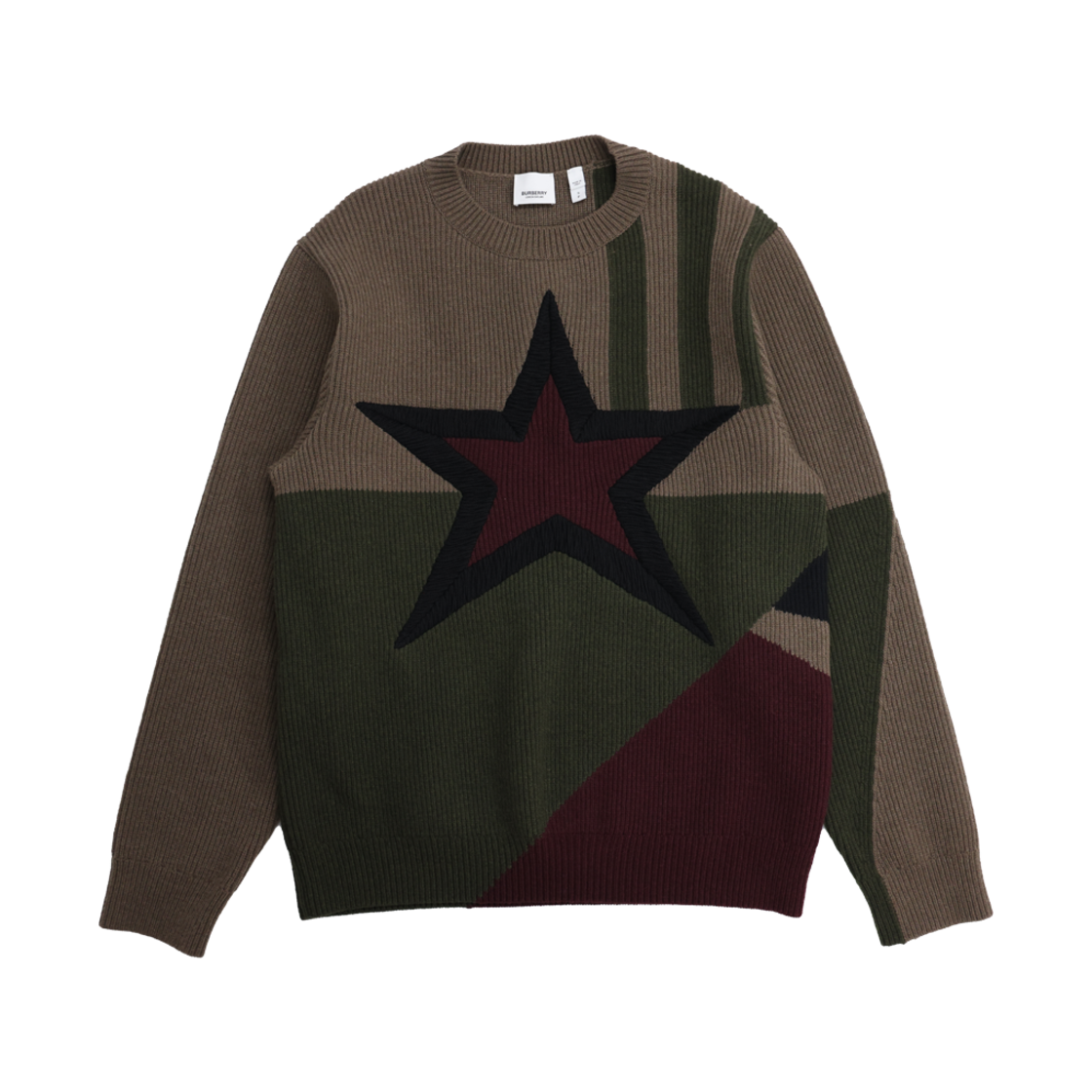 ITILAVMTNKJ8 Burberry Star Logo Knit in Wool