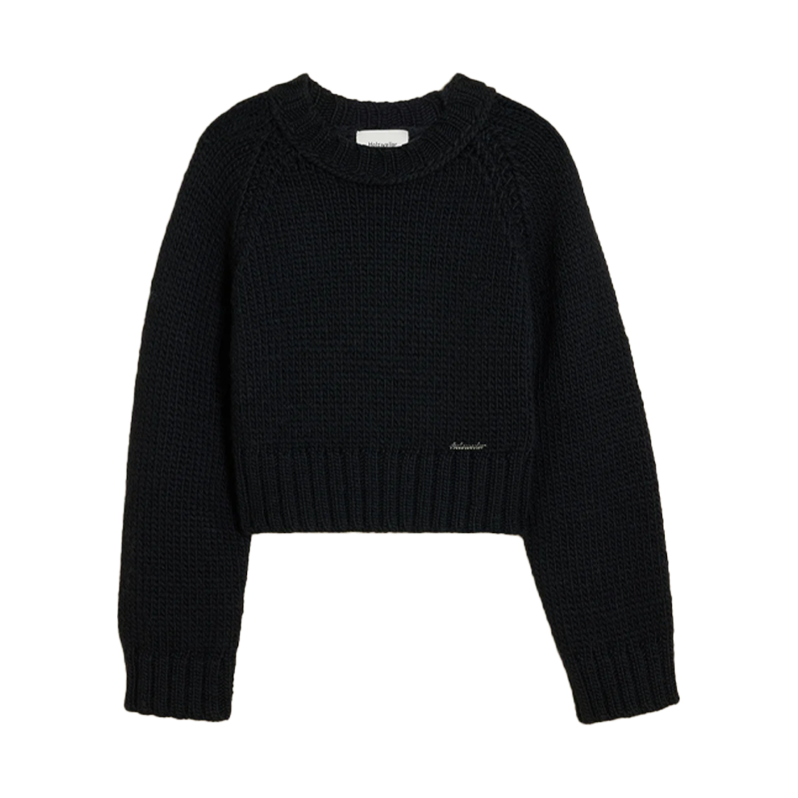 KW4DKNPHZ16BK Holzweiler Women Chunky Crew Black - 24FW
