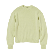 Auralee Wool Soft Cord Knit P/O Light Lime
