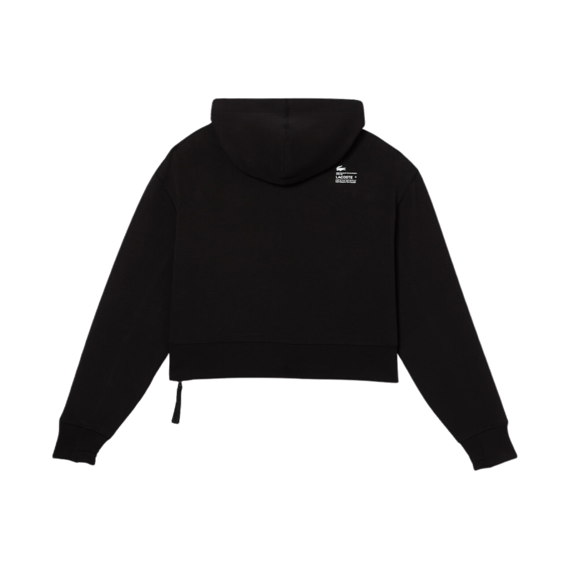(W) 라코스테 사이드 집 디테일 후드 스웨트셔츠 블랙((W) Lacoste Side Zip Detail Hoodie Sweatshirt Black) - 2