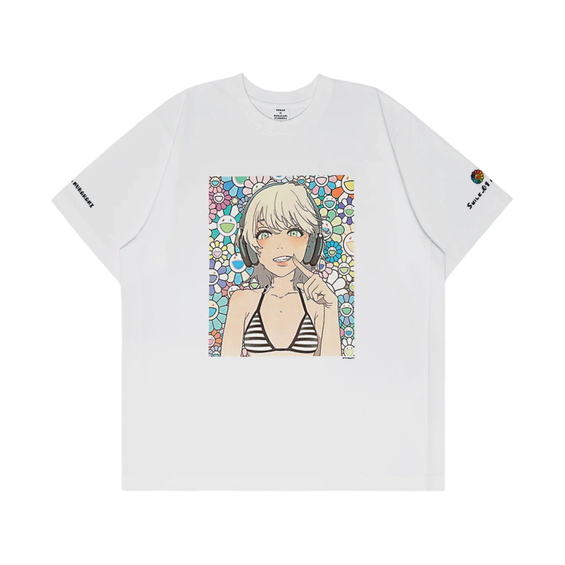 - Kaikai Kiki x Mebae Smile 01 S/S T-Shirt White