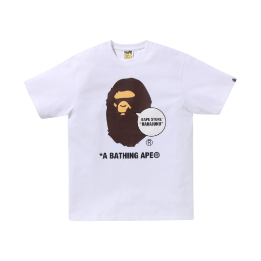 BAPE Store Harajuku Ape Head T-Shirt White