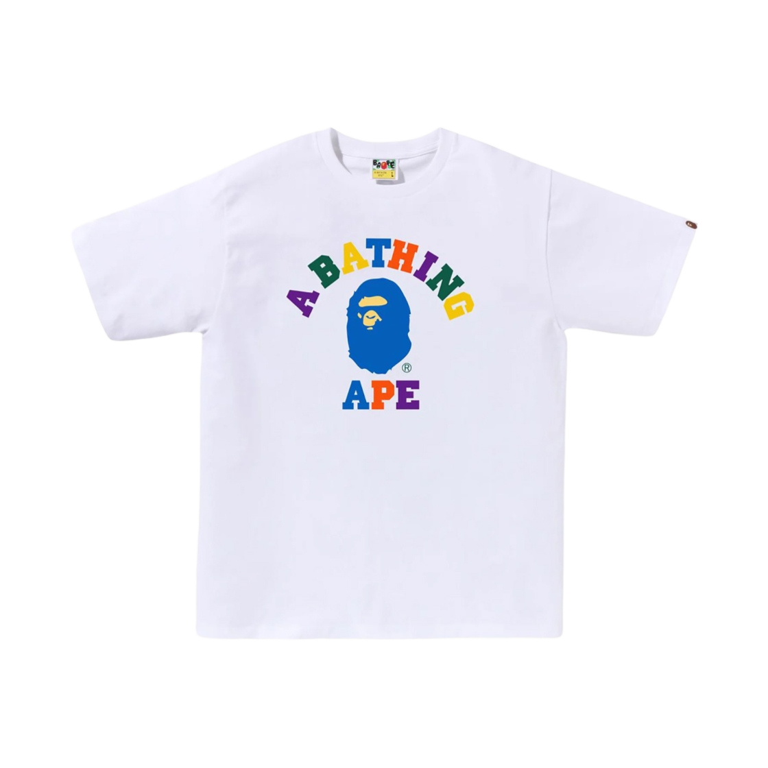 베이프 컬러 컬리지 티셔츠 화이트(BAPE Colors College T-Shirt White) - 1
